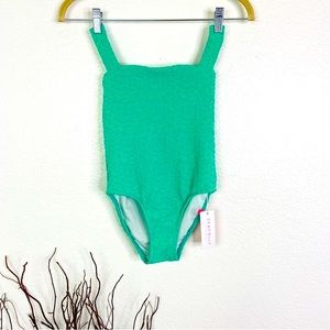 SEAFOLLY Animal Print Tropical Punch Atlantis One Piece Swimsuit 10 Girls